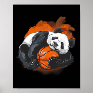 Póster Dibujo de oso panda esquelético Amante de esquelet