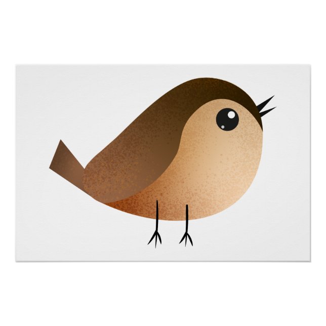 Póster Dibujo de pájaro gorrión (Anverso)