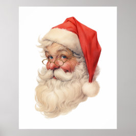 Póster dibujo de Papá Noel