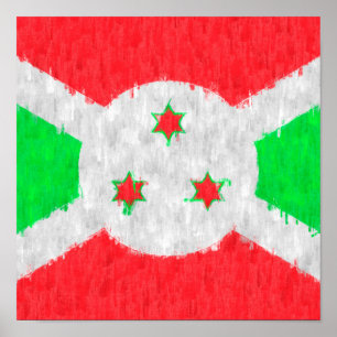 Póster Dibujo de pintura al petróleo de Burundi