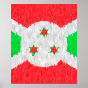 Póster Dibujo de pintura al petróleo de Burundi