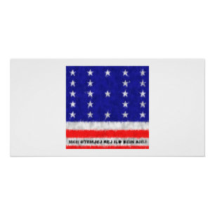 Póster Dibujo de pintura de aceite del atolón de Bikini