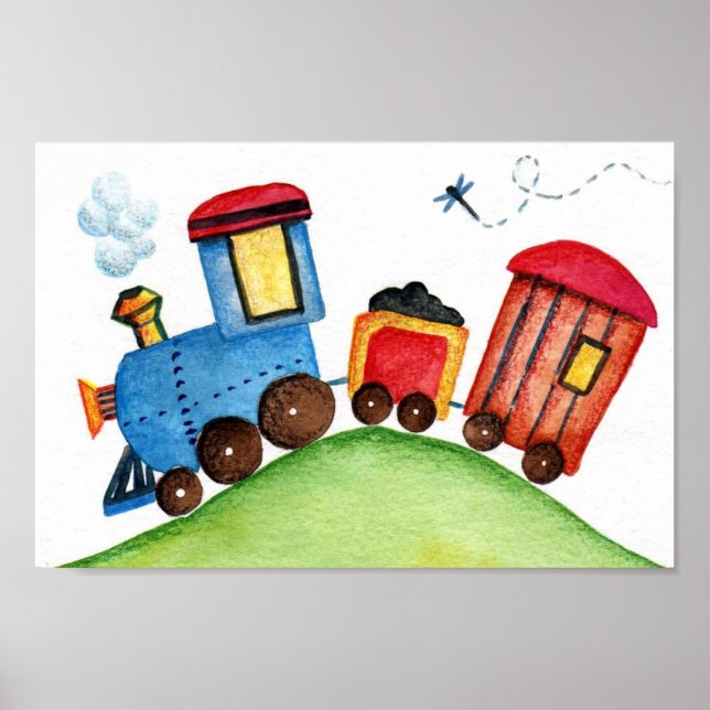 Póster Dibujo de tren Choo-choo (Frente)
