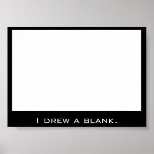 Póster Dibujo de un espacio en blanco