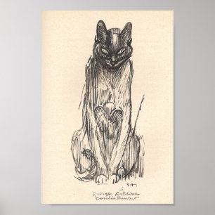 Póster Dibujo de un gato por Alexandre Steinlen