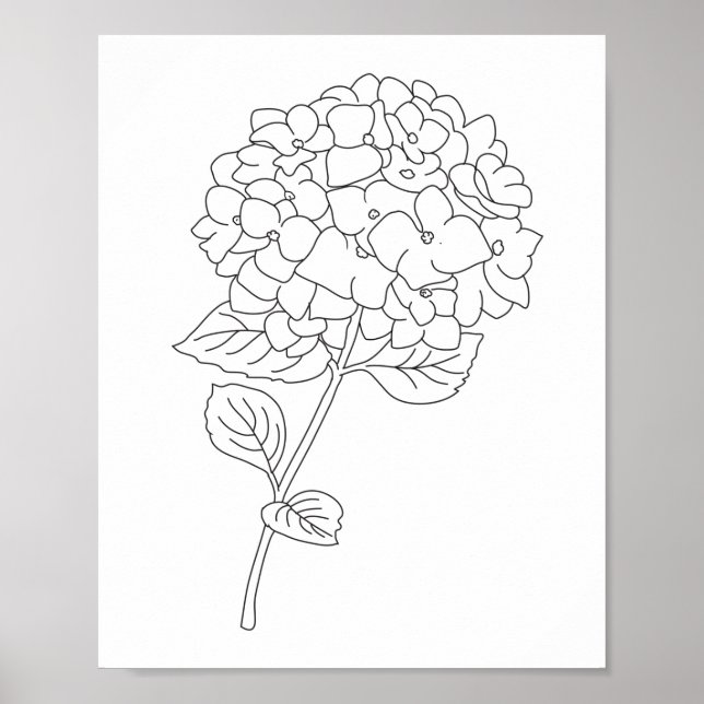 Póster dibujo de una línea (Frente)