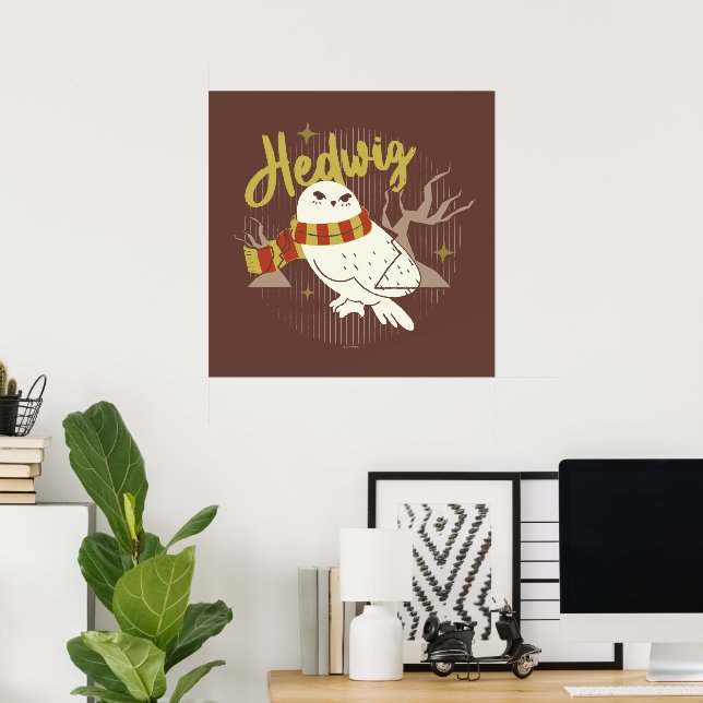Póster Dibujo del Bosque Caprichoso de Hedwig (Oficina en casa)