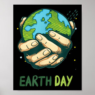 Póster Dibujo del Día de la Tierra Protección Ambiental