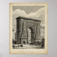 Dibujo del monumento de Porte Saint-Denis