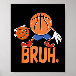 Póster Dibujo Divertido Bruh Frase De Meme Hermano Hacien