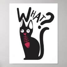 Dibujo divertido de gato negro para broma moderna