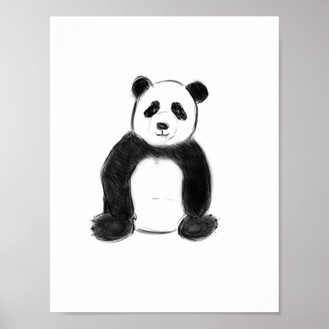 Póster Dibujo en blanco y negro. (Frente)