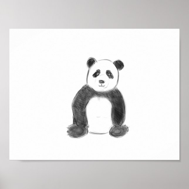 Póster Dibujo en blanco y negro. (Frente)