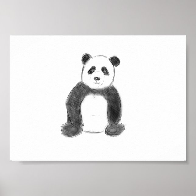 Póster Dibujo en blanco y negro. (Frente)