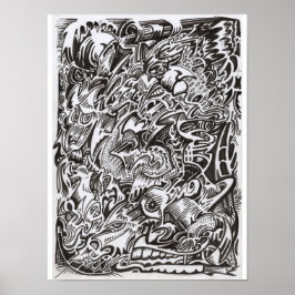 Póster Dibujo en cascada