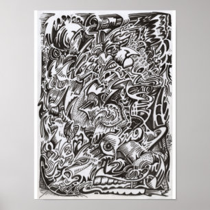 Póster Dibujo en cascada