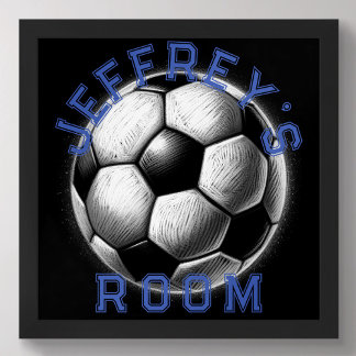 Póster Dibujo en pasto Negro Ball Blanco Personalizado