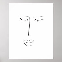 Dibujo Face Line Art Femenino