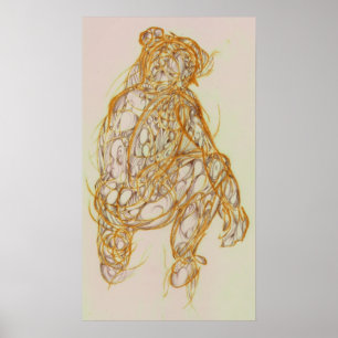 Póster Dibujo gesto femenino
