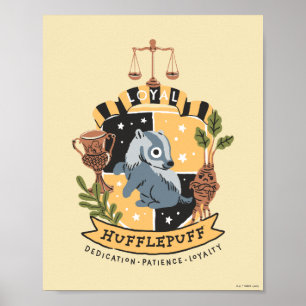 Póster Dibujo Leal Hufflepuff