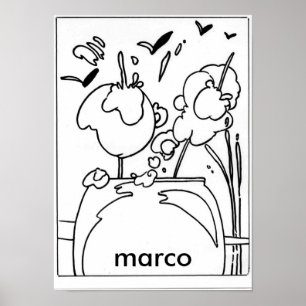 Póster Dibujo original con signo de estilo Peter Max
