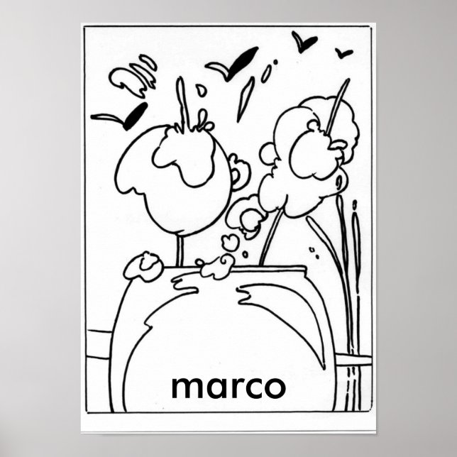 Póster Dibujo original con signo de estilo Peter Max (Frente)