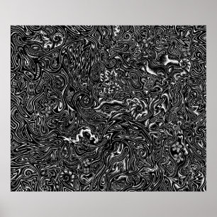 Póster Dibujo original de "Black Doodle" Bella Artes