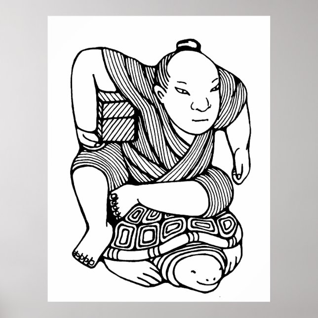 Póster Dibujo original de Netsuke (Frente)