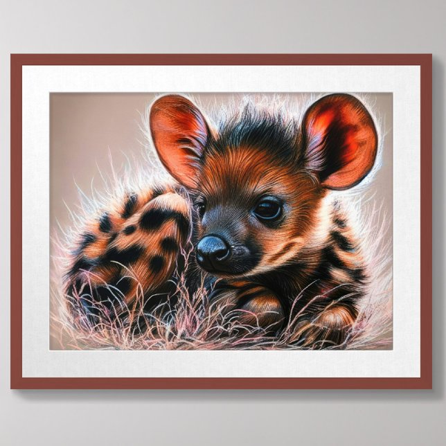Póster Dibujo Pastel de Baby Hyena (Subido por el creador)