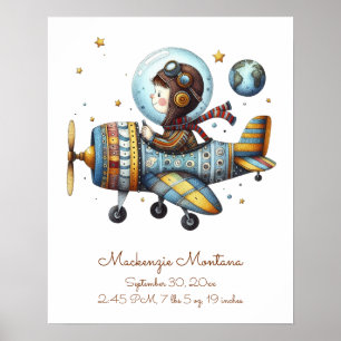 Póster Dibujo personalizado de una habitación para niños