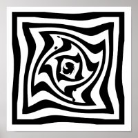 Dibujo psicodélico con efecto de ilusión óptica