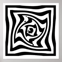 Dibujo psicodélico con efecto de ilusión óptica