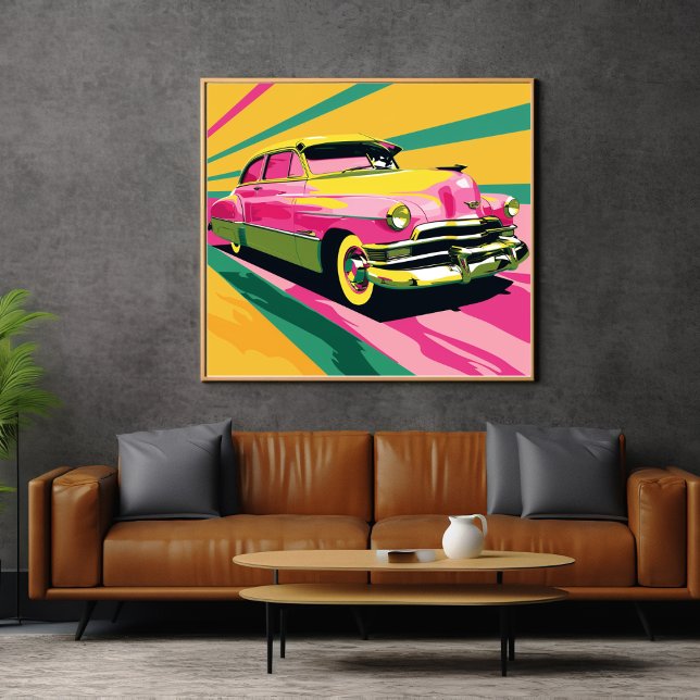 Póster Dibujo retro del coche antiguo (Subido por el creador)