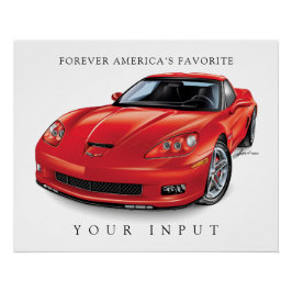 PÓSTER DIBUJO ROJO ELEGANTE Z06