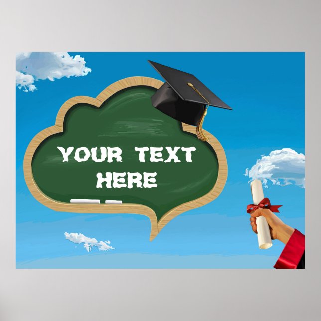 Póster Dibujo vectorial para graduación (Frente)