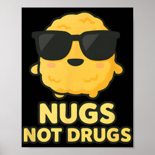 Póster Dibujos Animados Divertidos De Nuggets De Pollo Nu