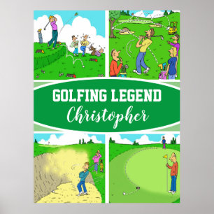 Póster Dibujos animados divertidos para una leyenda del g
