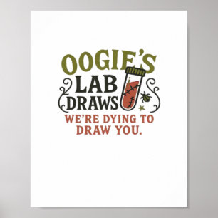 Póster Dibujos de laboratorio de Oogie - Flebotomía diver