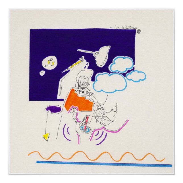 Póster Dibujos de noche y siesta 11 de Pascale Baud P Pos (Anverso)