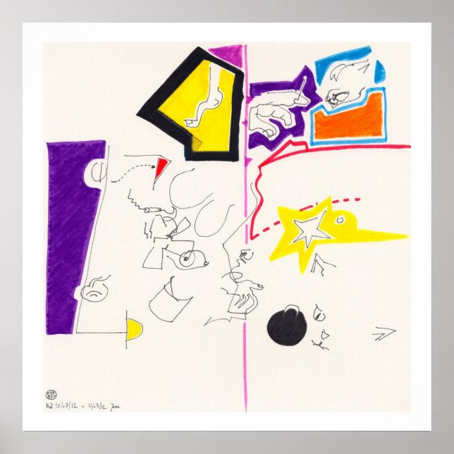 Póster Dibujos de noche y siesta 2 por Poster de archivos (Frente)