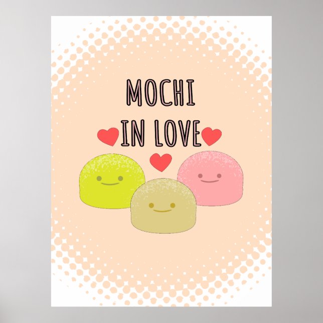 Póster Dibujos de Personalizados de Mochi Cute (Frente)