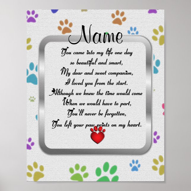 Póster Dibujos de pintas en mi memoria de Mascota de poem (Frente)
