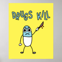 Dibujos divertidos de drogas de abuso de drogas ma