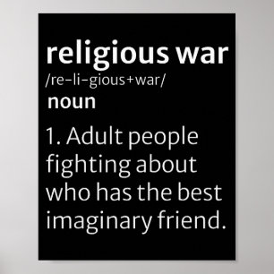 Póster Diccionario de Guerra Religiosa Definición Sarcást