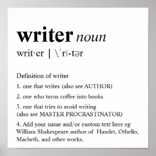 Póster Diccionario Divertido para Escritores