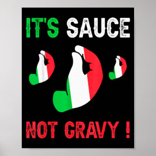 Póster Dicho divertido con tema italiano: Es salsa, no sa