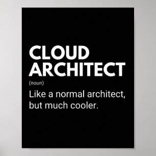 Póster Dicho Divertido de Arquitecto de Nube