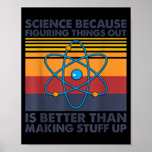 Póster Dicho divertido de ciencia chiste de juego de pala