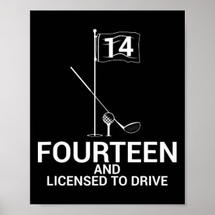 Póster Dicho Divertido de Golf Adolescente Golfista Cumpl