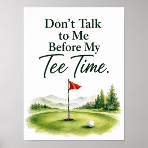 Póster Dicho divertido de golf para golfistas